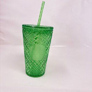 Starbucks Grande Diamond Jeweled Light Green 16oz Cold Cup Tumbler